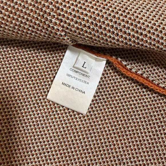 Women’s Cardigan Open Duster Southwestern Aztec Tribal Size L Long Sleeve - Picture 9 of 9